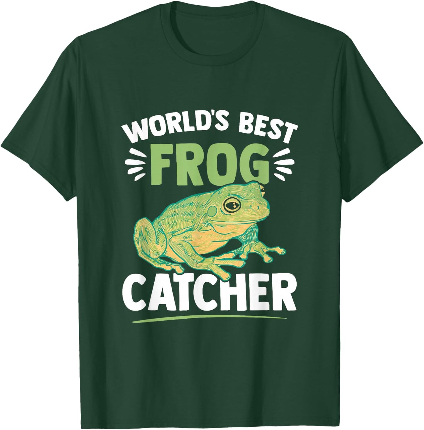World's Best Frog Catcher Toad Kids Frog Hunter T-Shirt - T-Shirt | Forest