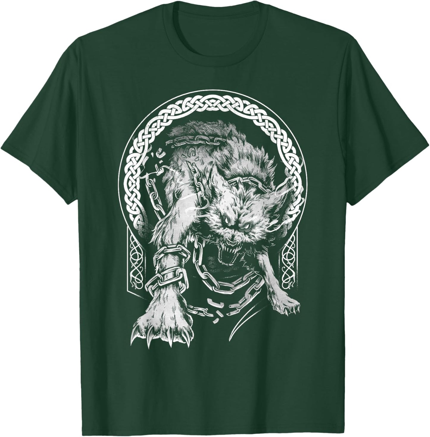 Fenrir Wolf Viking Nordic Pagan Mythology T-Shirt - T-Shirt | Forest