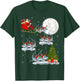 Xmas Lighting Tree Santa Riding Great White Shark Christmas T-Shirt - T-Shirt | Forest