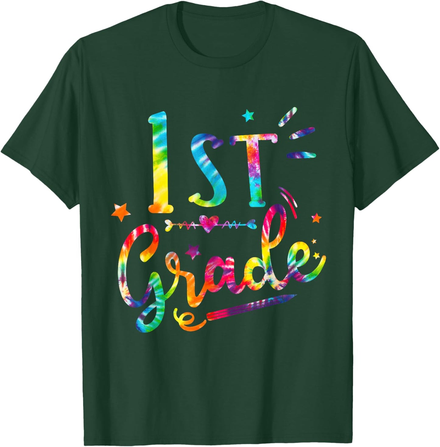 1st Grade Tie Dye Shirt First Grade Shirs Back To School T-Shirt - T-Shirt | Forest