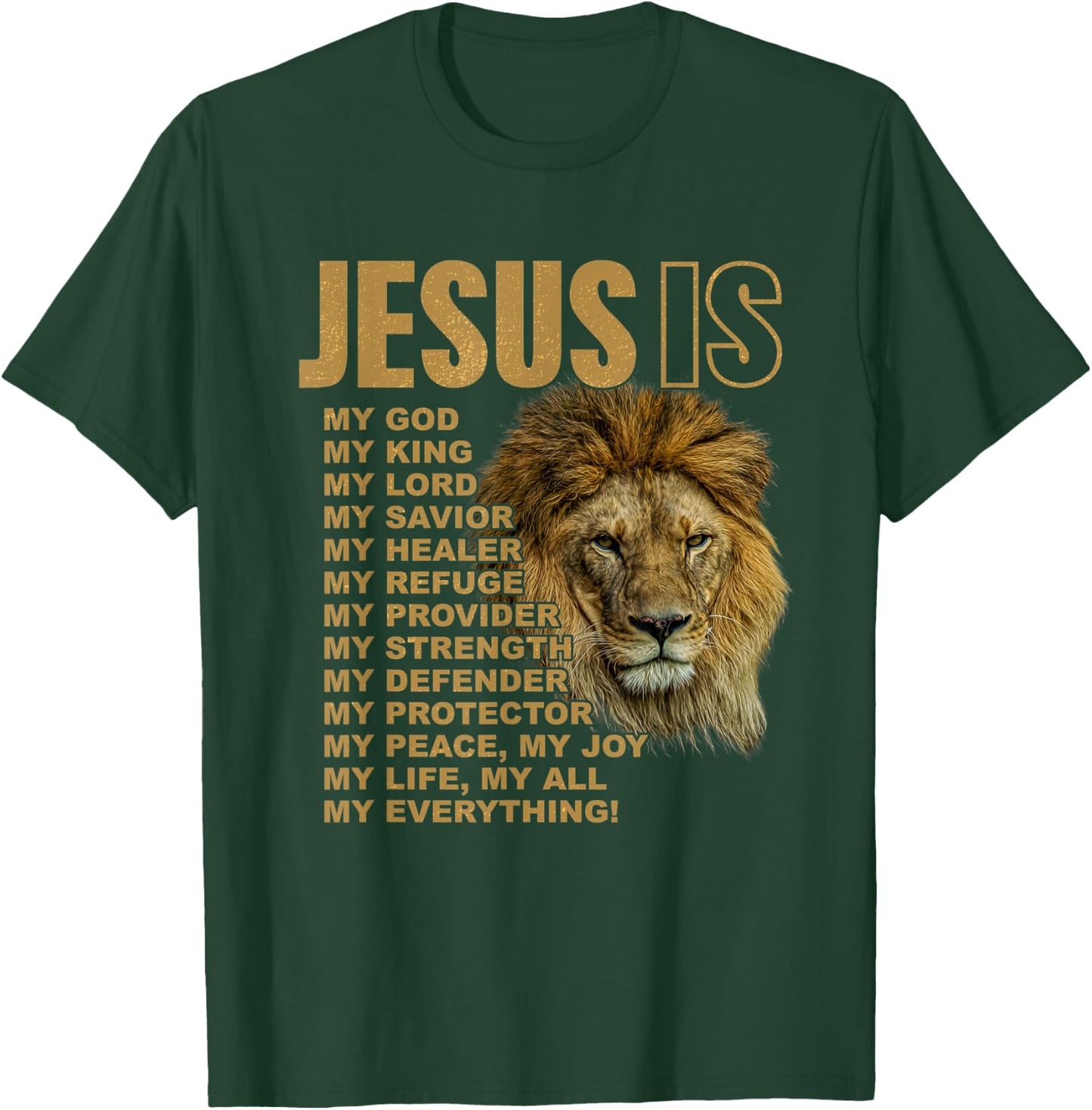 Jesus Is My All My Everything My God Lord Savior T-Shirt - T-Shirt | Forest