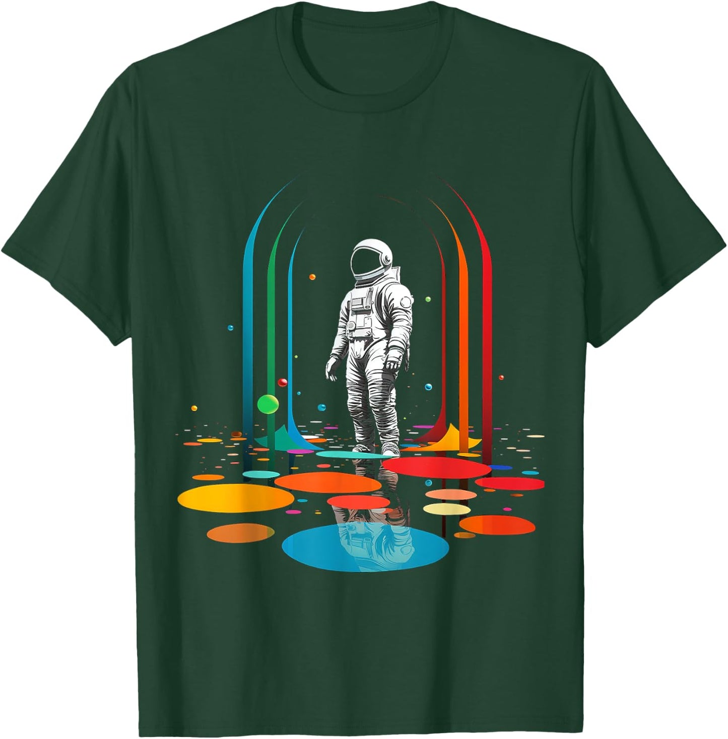 Astronaut Geometric Art Colorful Motif Artwork Astronaut T-Shirt - T-Shirt | Forest