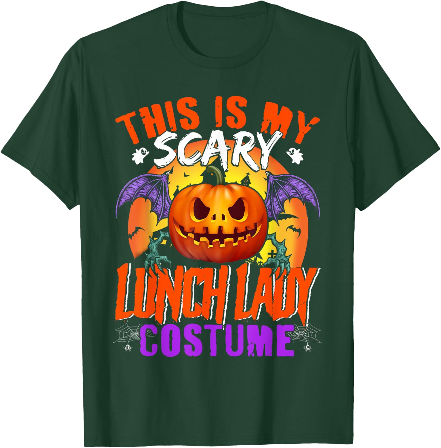 This Is My Scary Lunch Lady Costume Halloween Lunch Lady T-Shirt - T-Shirt | Forest