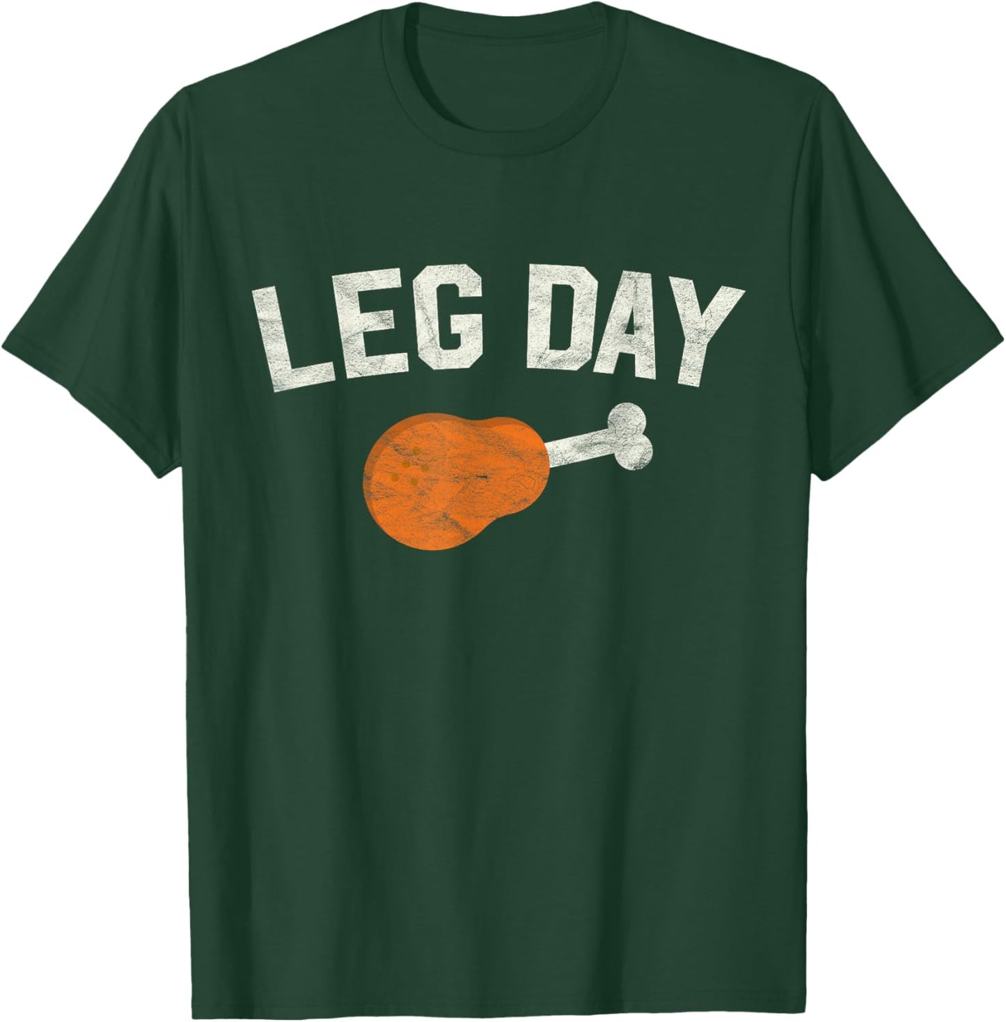 Lazy Leg Day Feast Apparel Dinner Party Gift -Adults Black Small Modern Thanksgiving Themed T-Shirt - T-Shirt | Forest