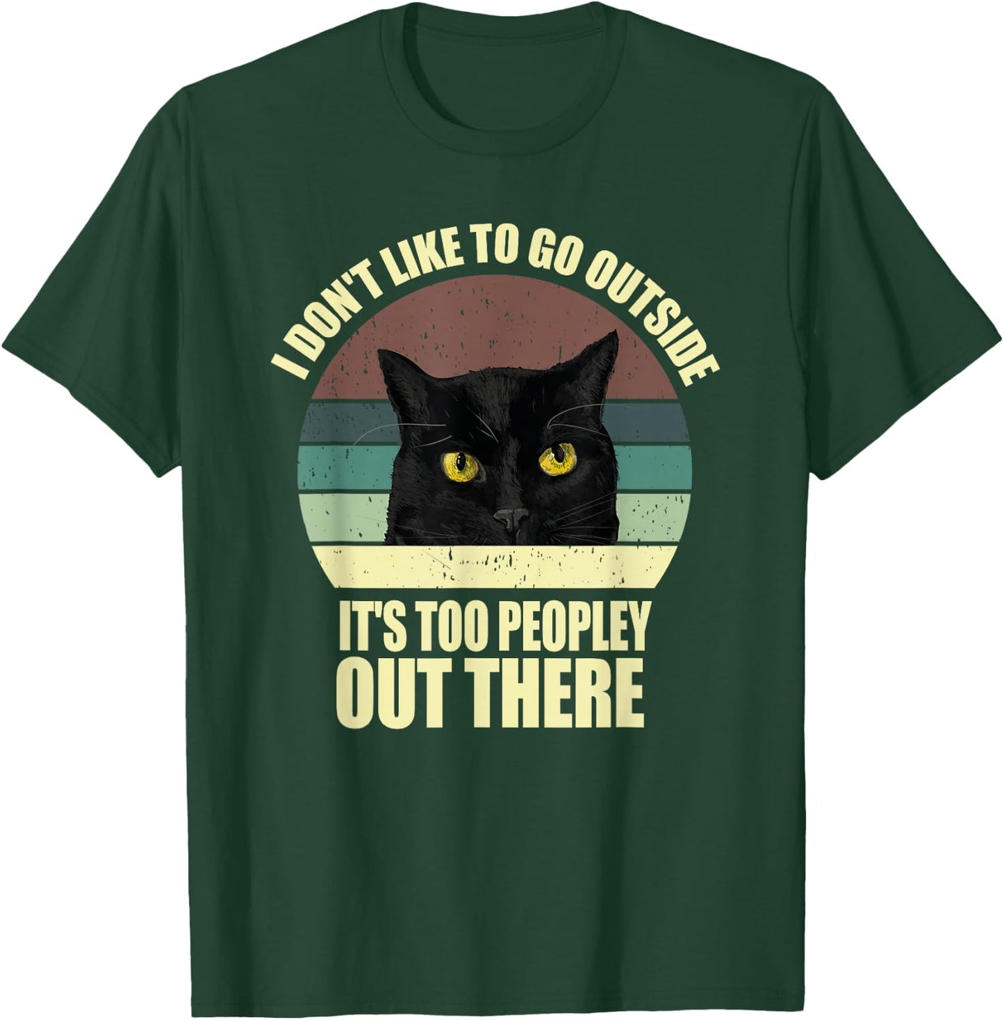 Anti-Social But Cat-Friendly – Funny Introvert Design T-Shirt - T-Shirt | Forest