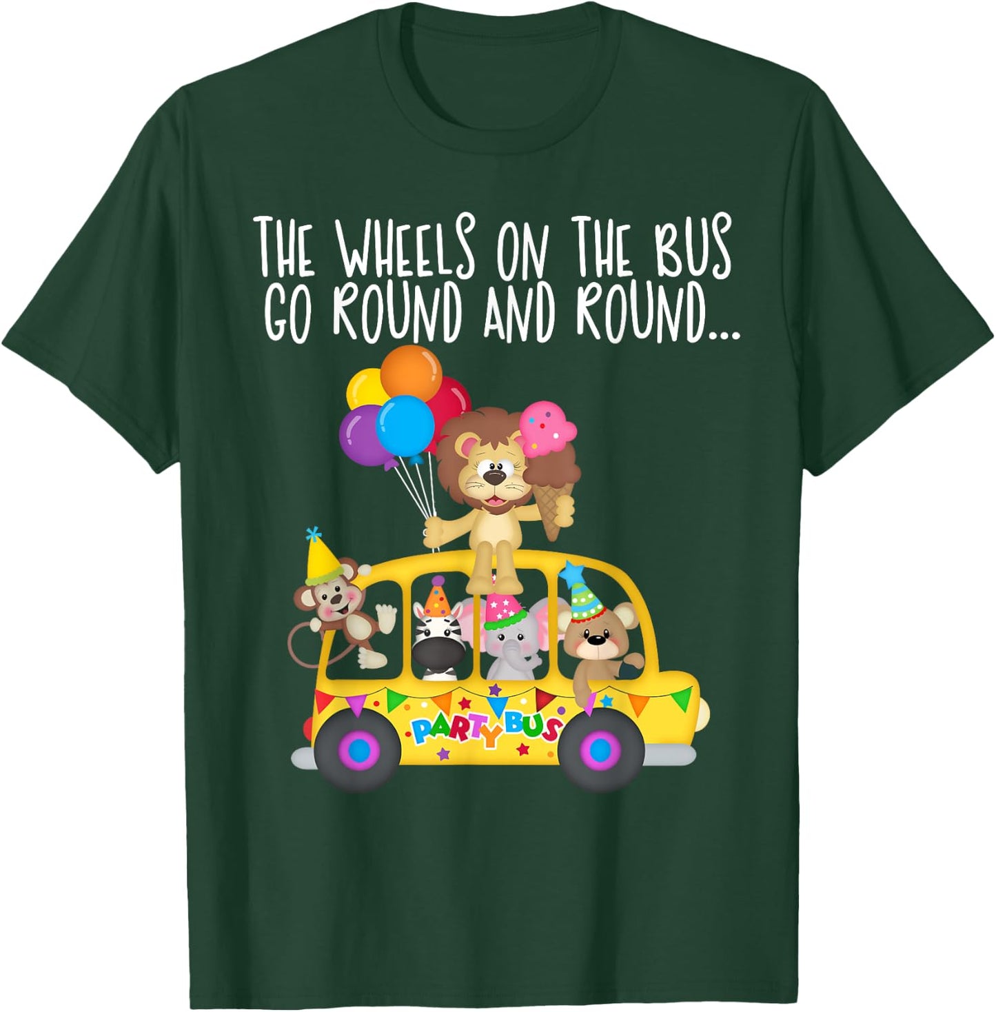 The Wheels On The Bus Go Round and Round Family Matching T-Shirt - T-Shirt | Forest