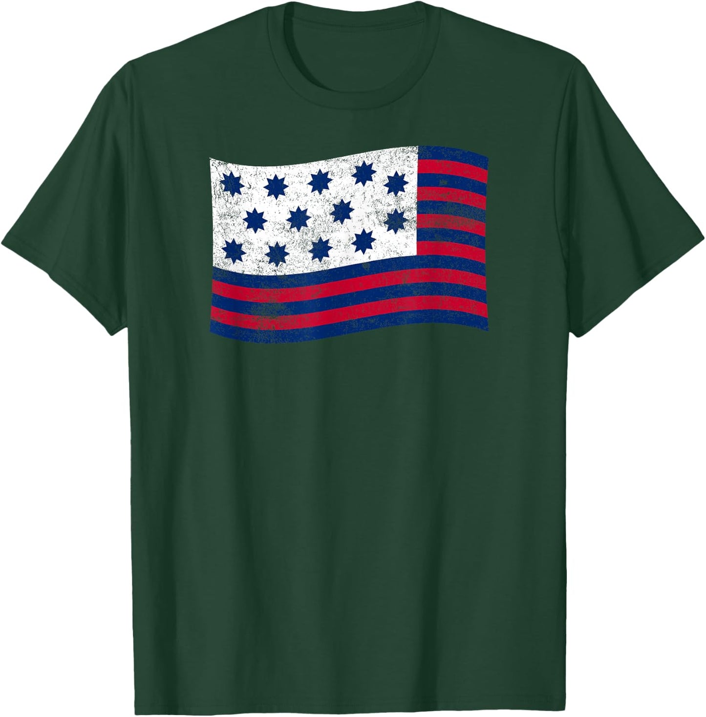 Guilford Courthouse Flag – American History Patriotic T-Shirt - T-Shirt | Forest