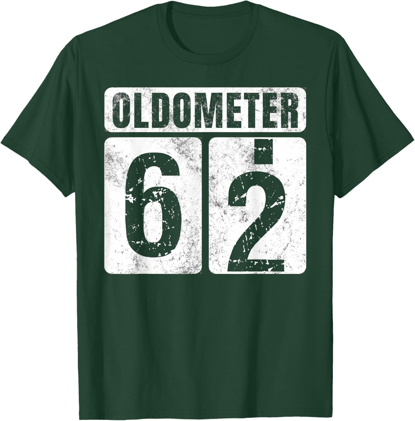 Oldometer 62 Shirt Vintage Funny 62nd Birthday Gift T-Shirt - T-Shirt | Forest