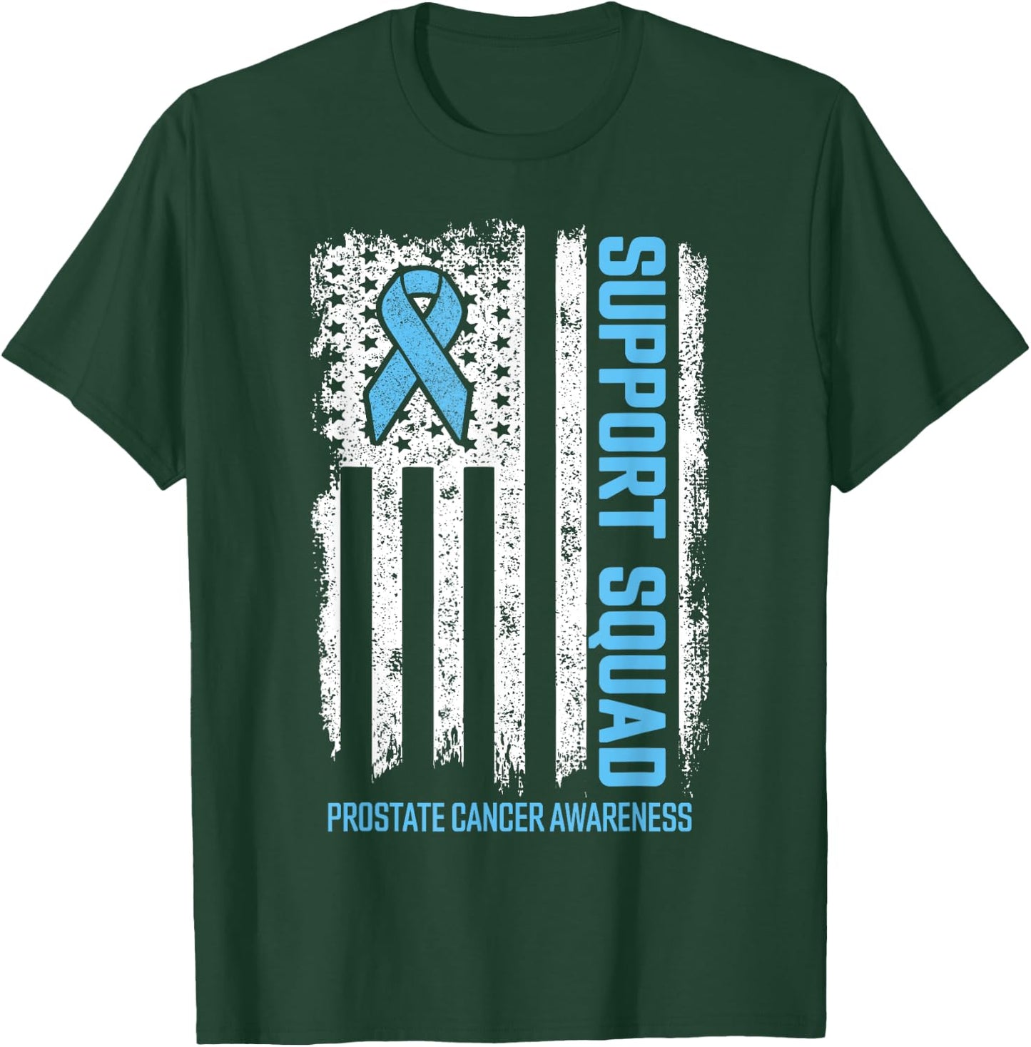 Prostate Cancer Flag Support Squad Prostate Cancer Awareness T-Shirt - T-Shirt | Forest
