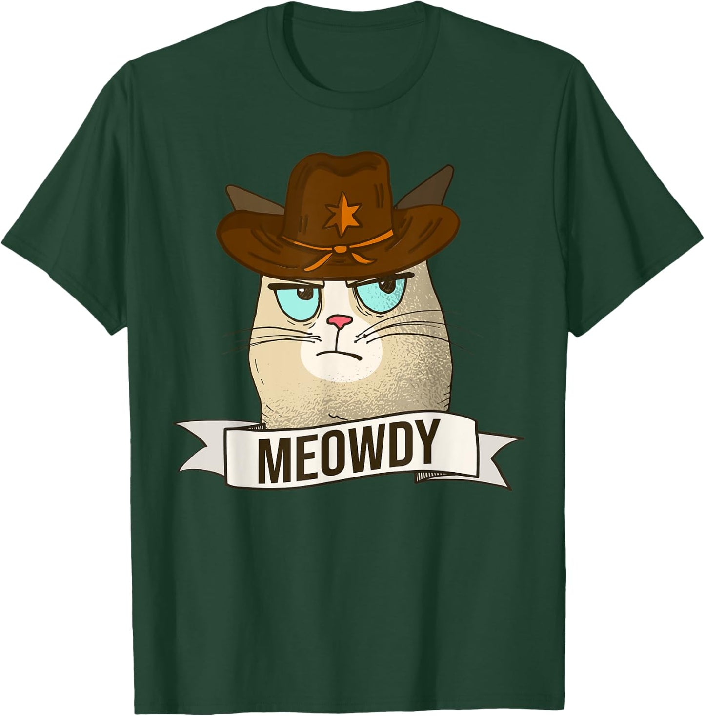 Funny Meowdy Shirt Cowboy Texas Cat T-Shirt - T-Shirt | Forest