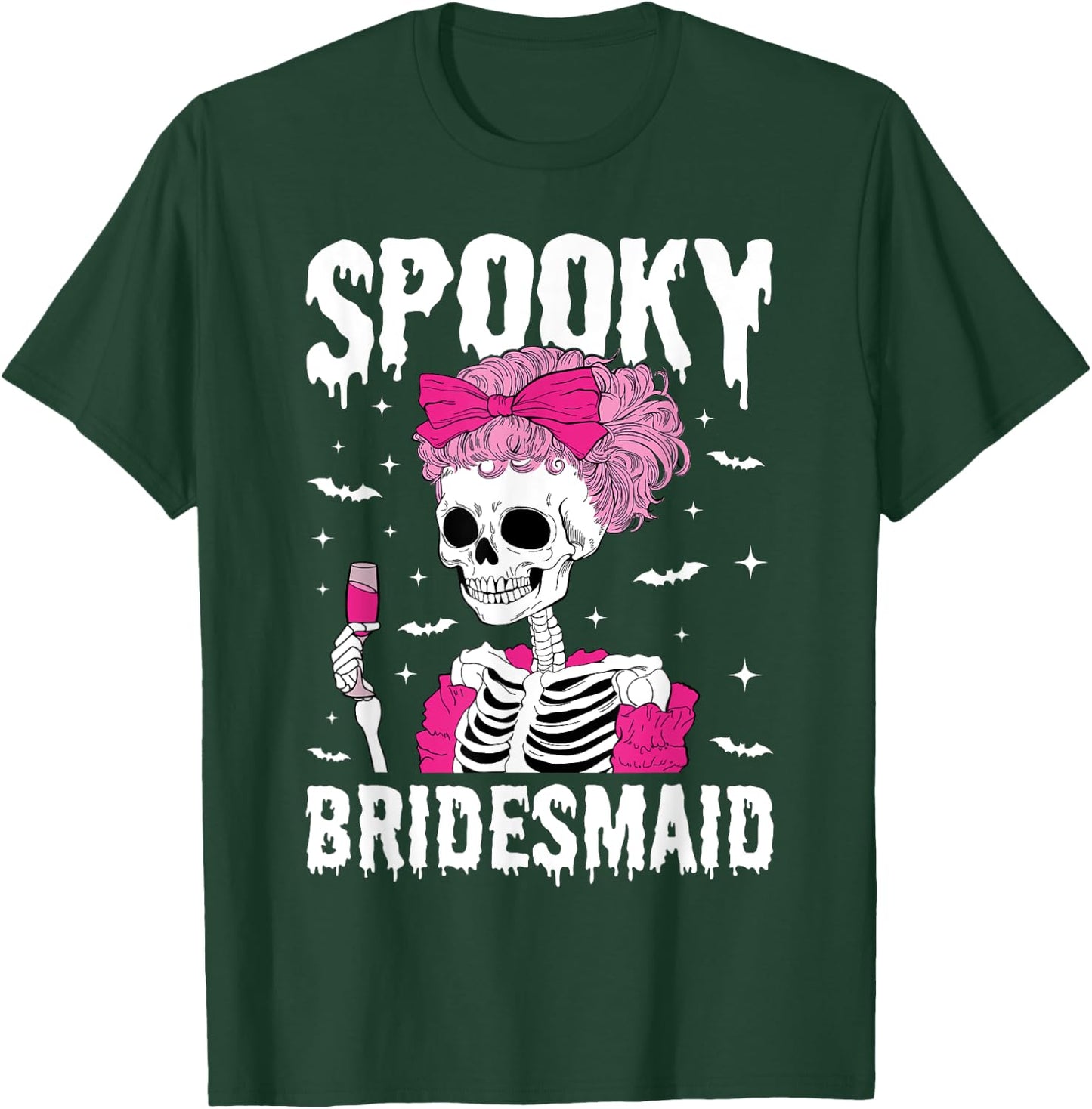 Spooky Bridesmaid Drinking Bachelorette Party Halloween T-Shirt - T-Shirt | Forest