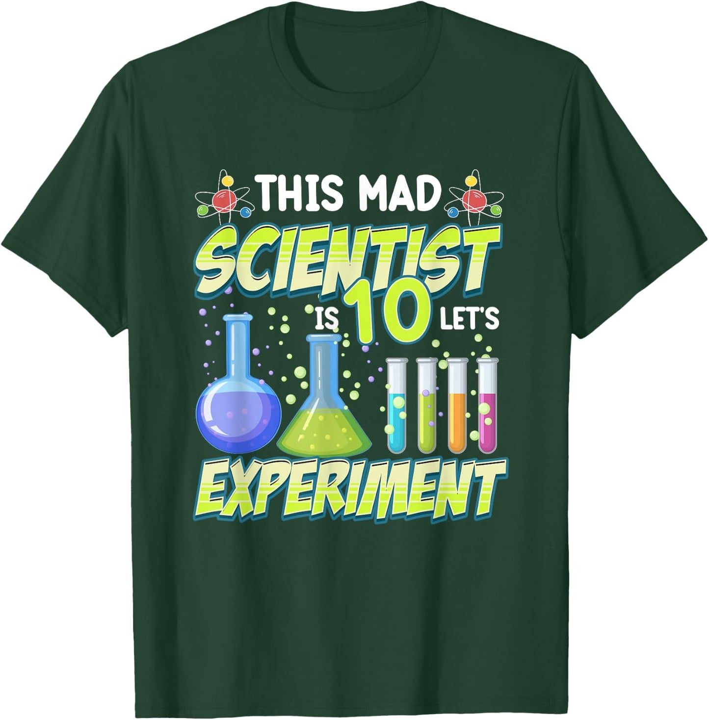 This Mad Scientist Is 10 Funny 10th Birthday Science Party T-Shirt - T-Shirt | Forest