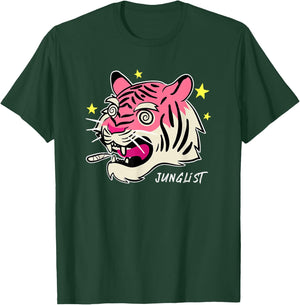 174 BPM DnB Music Junglist Tiger EDM Drum And Bass T-Shirt - T-Shirt | Forest