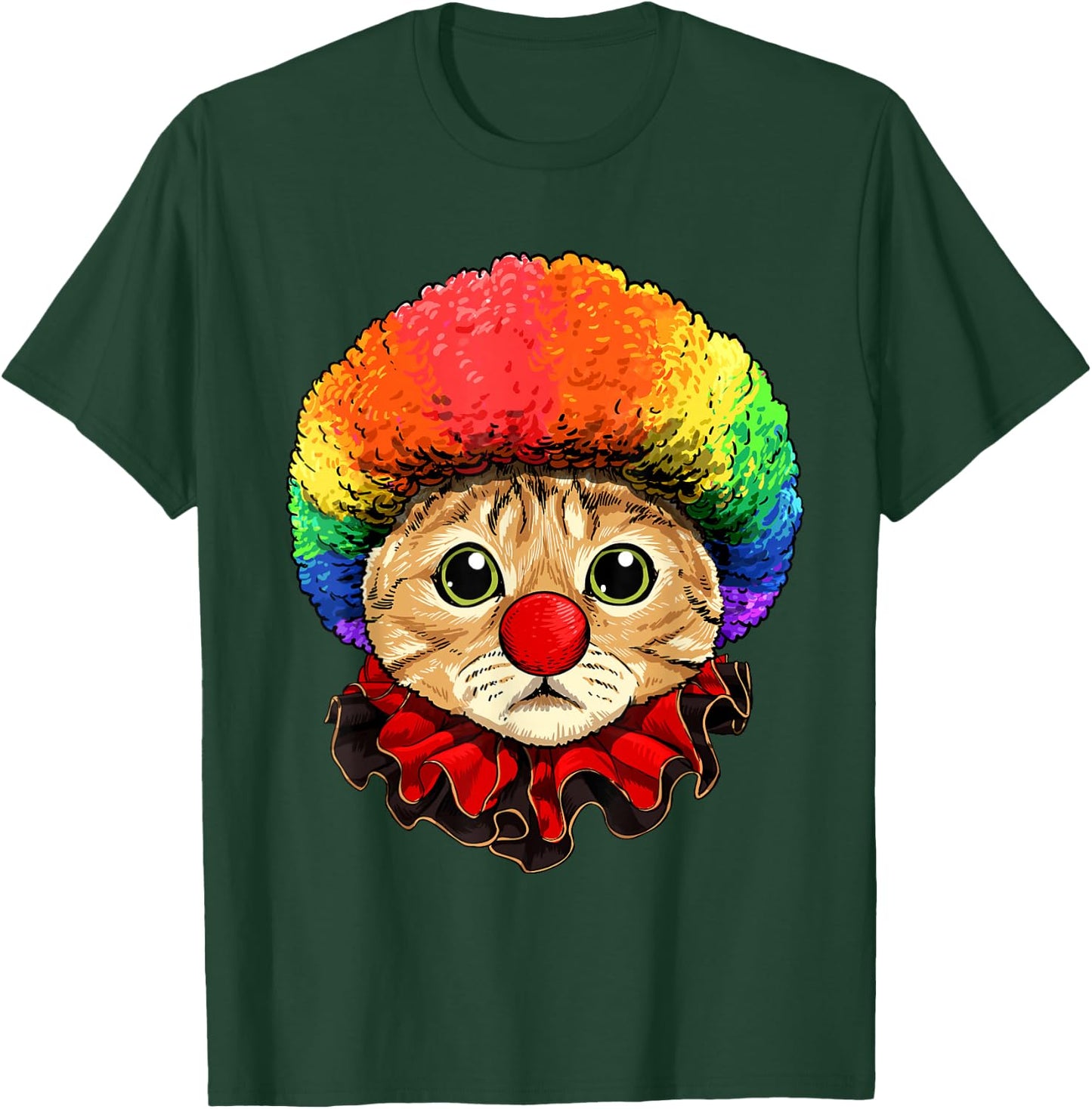 Cat Clown Feline Cat Kitten Circus T-Shirt - T-Shirt | Forest