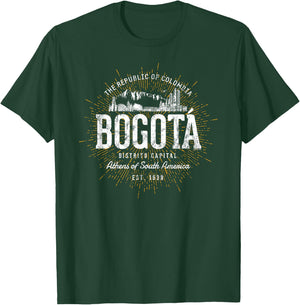 Colombia Vintage Style Retro Bogotá T-Shirt - T-Shirt | Forest