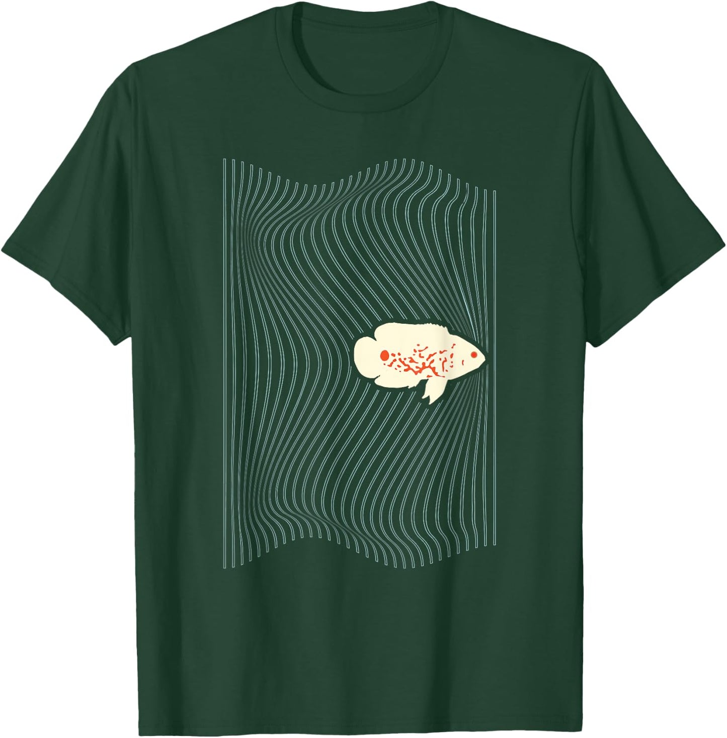 Albino Oscar Fish Shirt American cichlid for Aquarium Geeks T-Shirt - T-Shirt | Forest