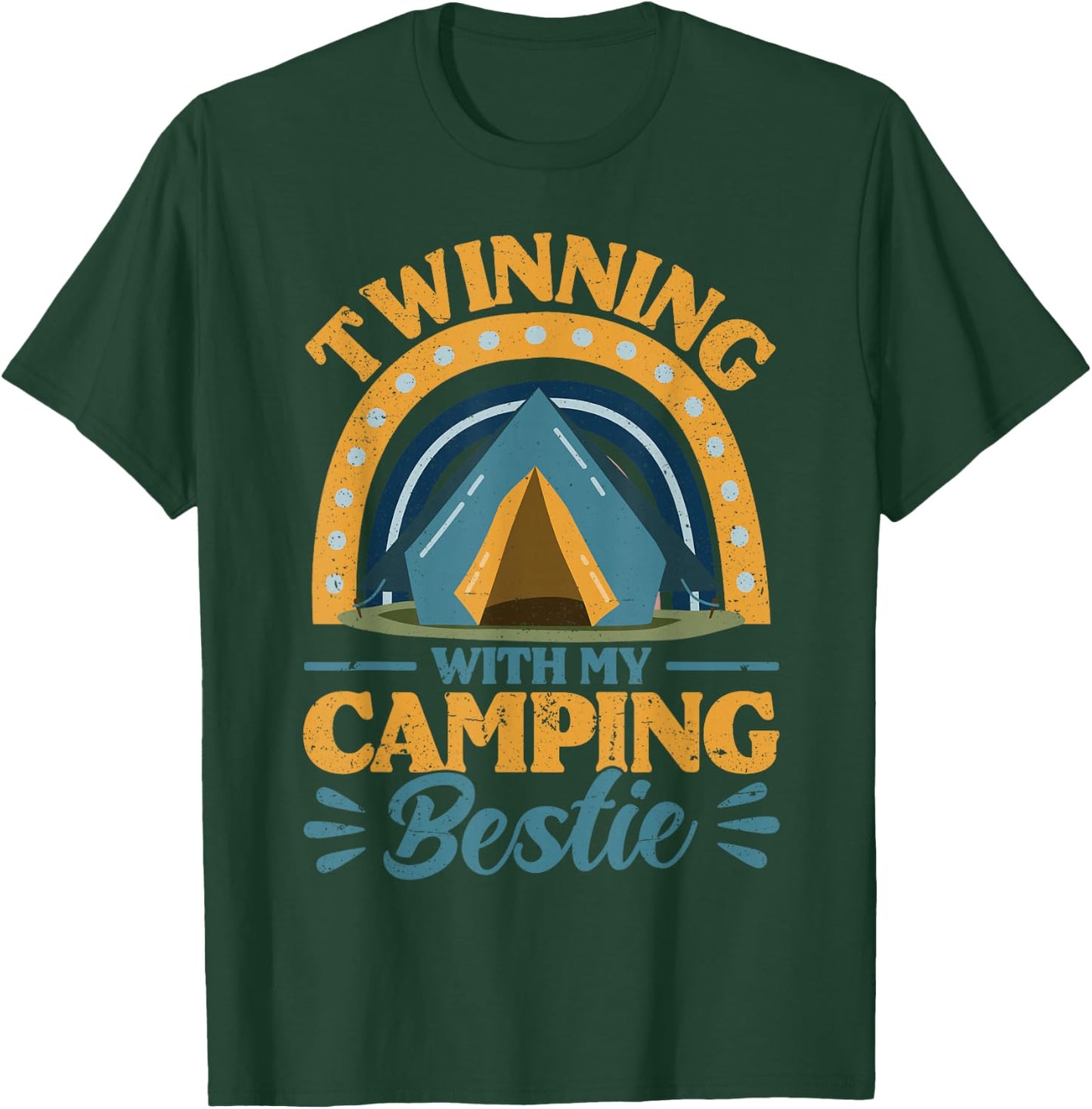 Friends Twinning With My Camping Bestie Spirit Week Girls T-Shirt - T-Shirt | Forest