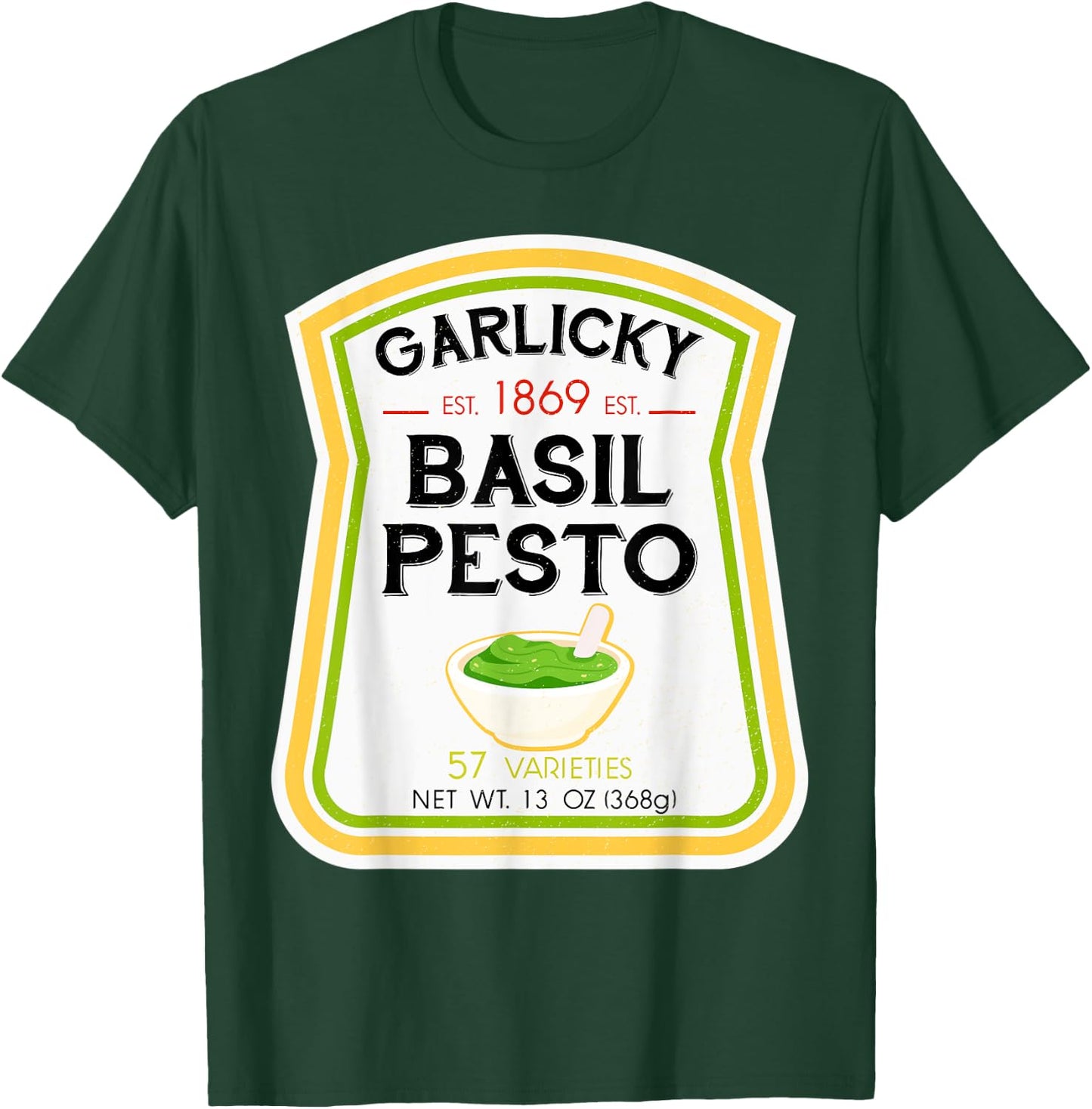Basil Pesto Bottle Label Halloween 2021 Couples Costume T-Shirt - T-Shirt | Forest