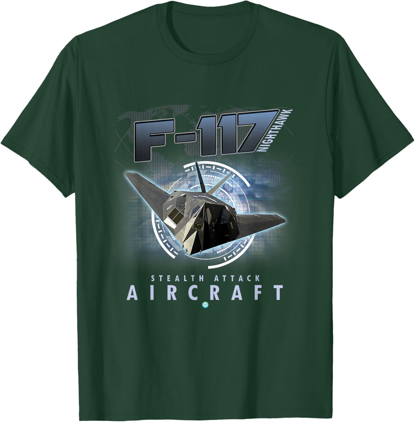 F-117 Stealth Attack Aircraft Veteran Pilot Gift T-Shirt - T-Shirt | Forest