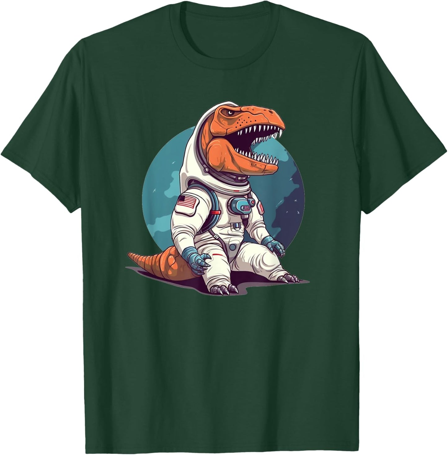 Funny Astronaut T-Rex Dinosaur In Space T-Rex Astronaut T-Shirt - T-Shirt | Forest