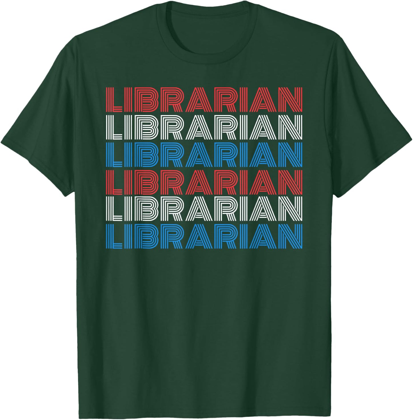 4th of July Librarian Library Worker Reading Books Book fan T-Shirt - T-Shirt | Forest