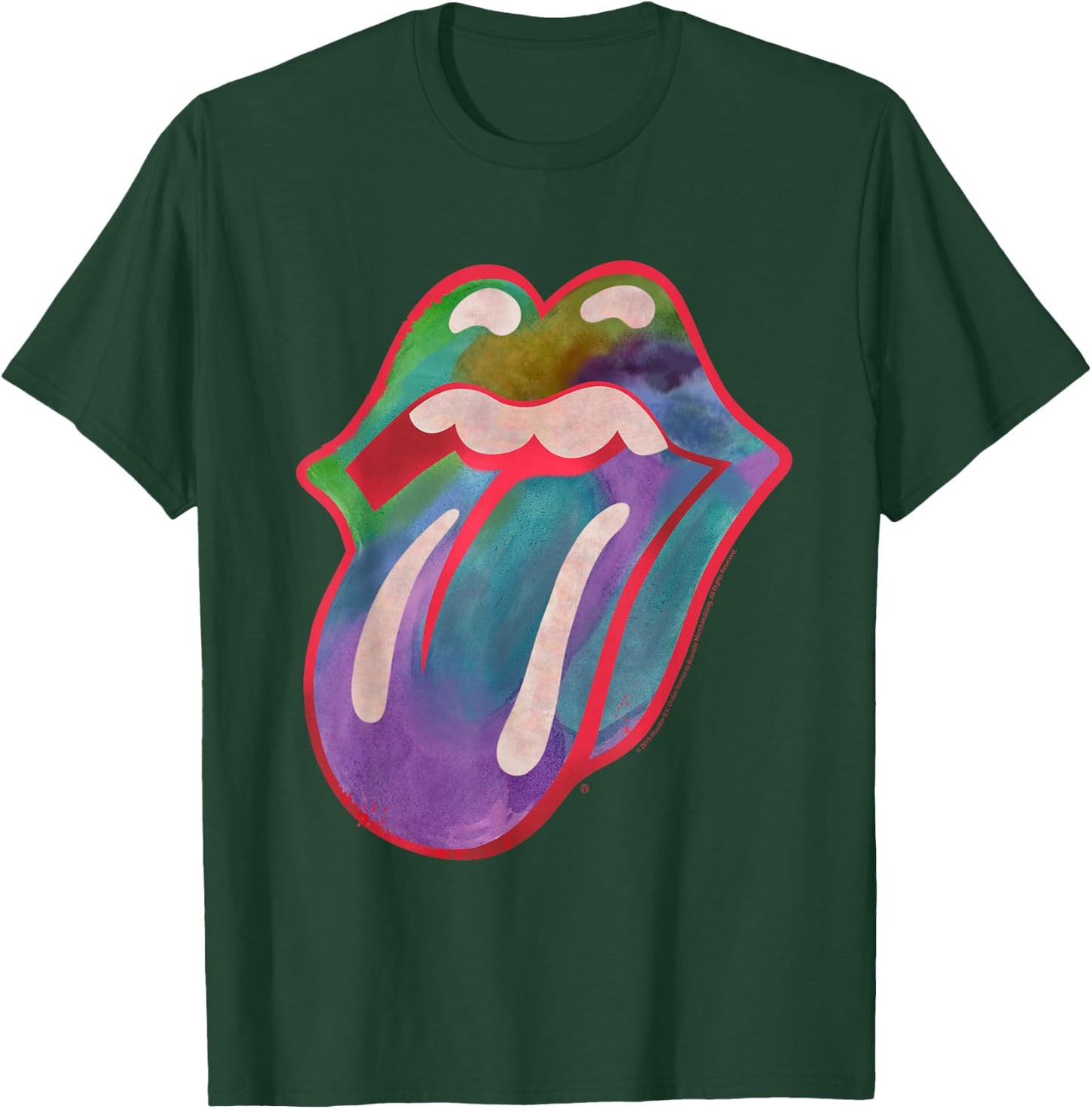 Rolling Stones Official Colour Tongue T-Shirt - T-Shirt | Forest