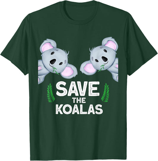 save the koalas Australia Nature Koala T-Shirt - T-Shirt | Forest