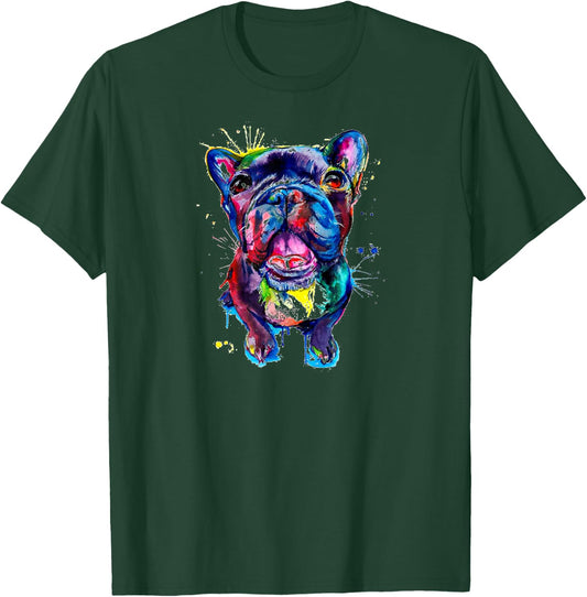 French Bulldog Pug Pit bull Pet Puppy Cute Art T-Shirt - T-Shirt | Forest