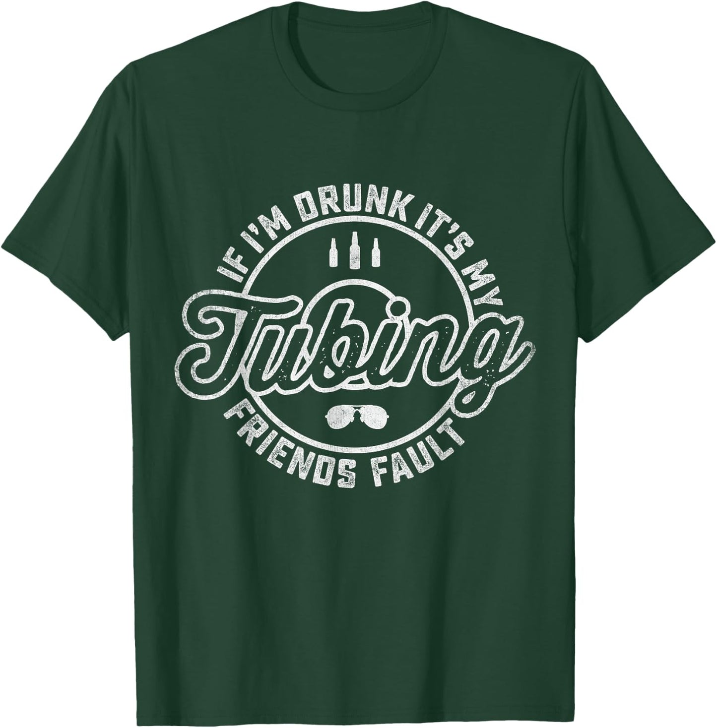 Drinking Tubing Floating Down The River Funny Boating T-Shirt - T-Shirt | Forest
