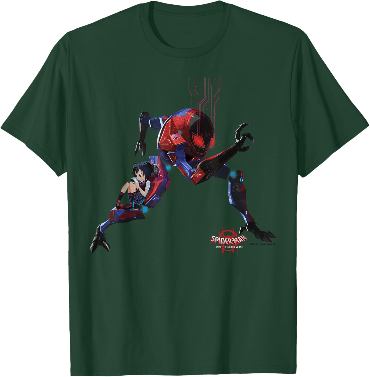 Marvel Spider-Man Spiderverse Peni Robot Graphic T-Shirt - T-Shirt | Forest