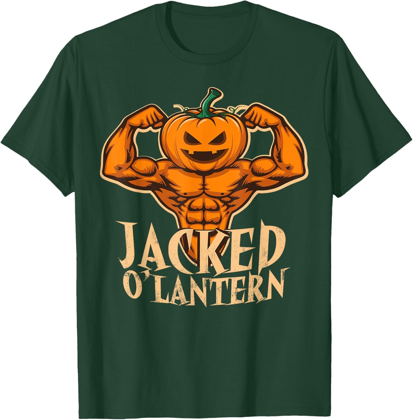 Funny Jacked Halloween Pumpkin Workout Motivation T Shirt T-Shirt - T-Shirt | Forest
