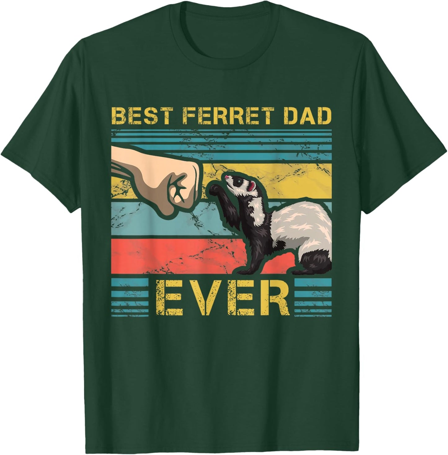 Best Ferret Dad Ever Fathers Day Animal Fatherhood T-Shirt - T-Shirt | Forest