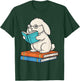 Reading Bunny Bookworm Rabbit with Glasses Books Reader T-Shirt - T-Shirt | Forest