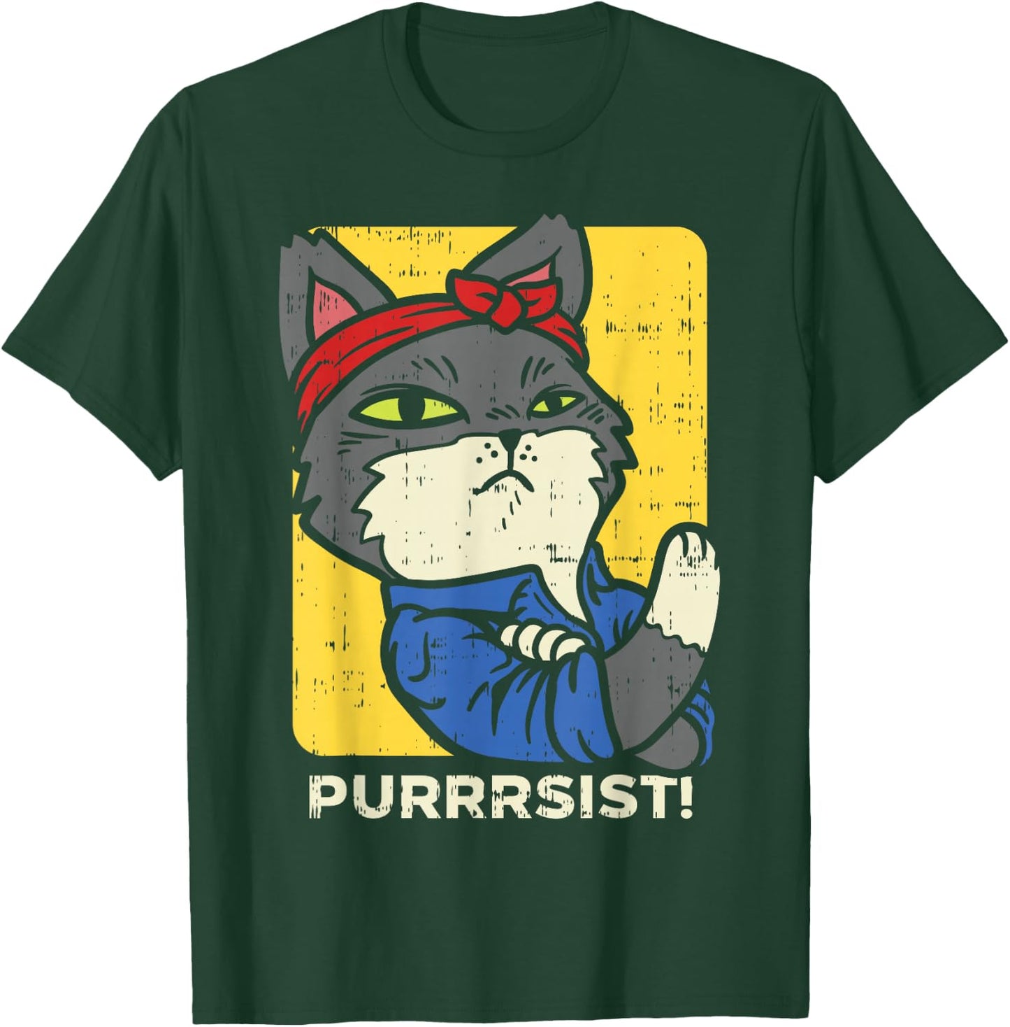 March Shirt Purrsist Persist Cat Lady We Can Do It T-Shirt - T-Shirt | Forest