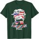 Patriotic Mimi 4th Of July Messy Bun Hair Independence Day T-Shirt - T-Shirt | Forest
