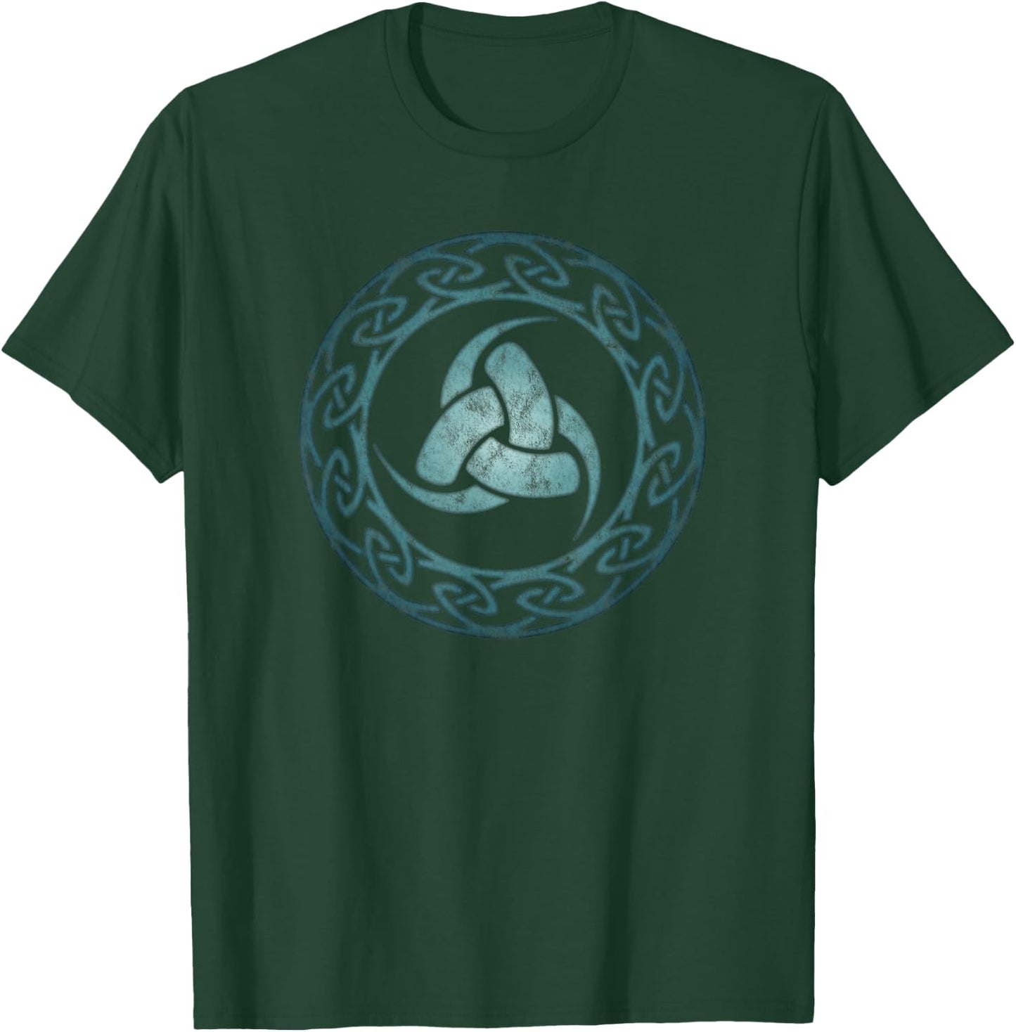 Triple Horn of Odin, Celtic knots, symbol, Nordic, Thor Loki T-Shirt - T-Shirt | Forest