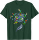 Vintage Nature Animal Bird Lover Flowers Pretty Hummingbird T-Shirt - T-Shirt | Forest