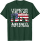 I Stand for The Flag and Kneel for The Cross US Flag T-Shirt - T-Shirt | Forest