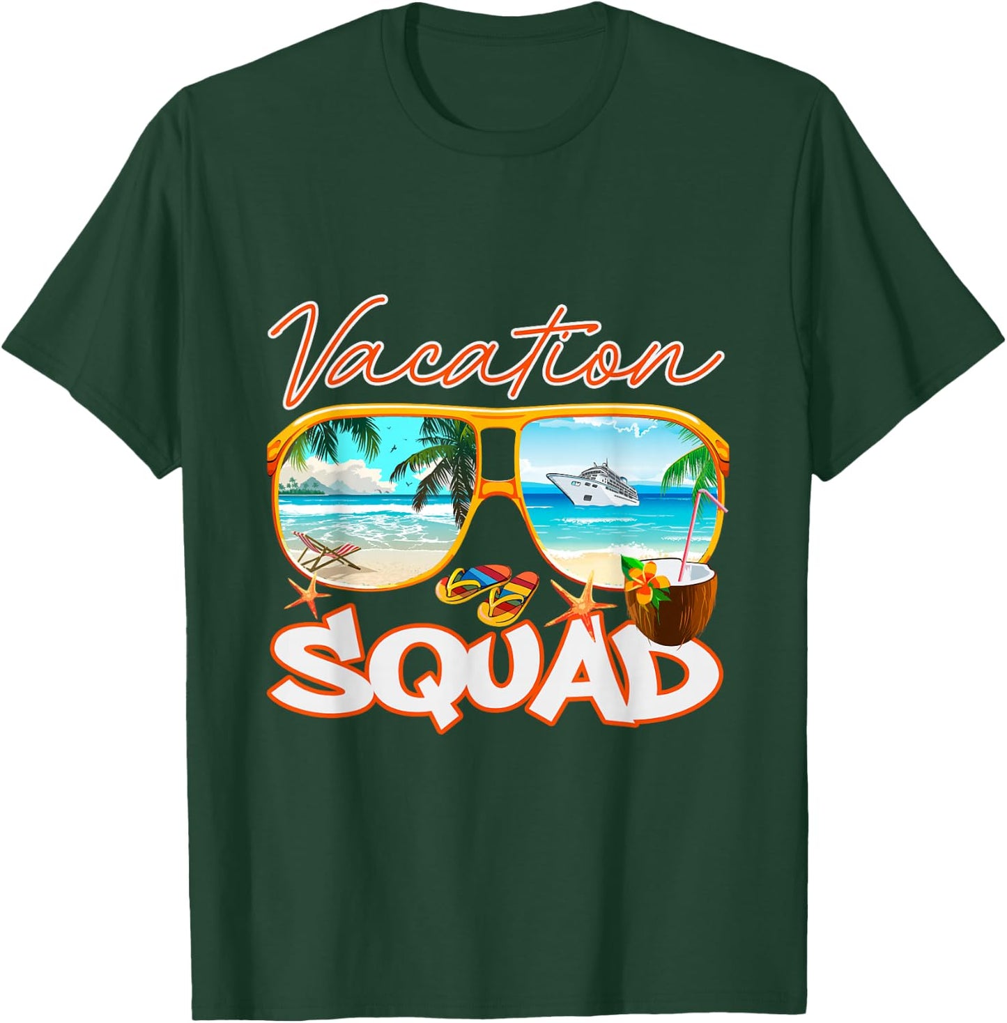 Cool Vacation Squad for Beach Cruise Cruising Trip Lovers T-Shirt - T-Shirt | Forest