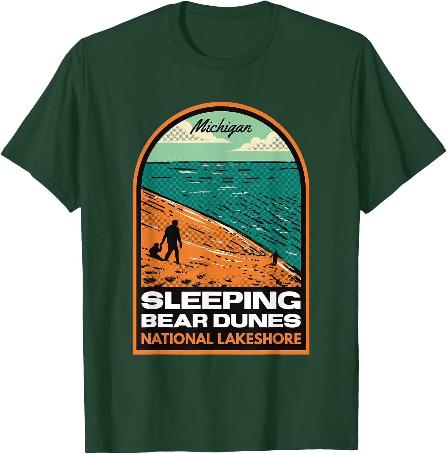 Sleeping Bear Dunes National Lakeshore Michigan Vintage T-Shirt - T-Shirt | Forest