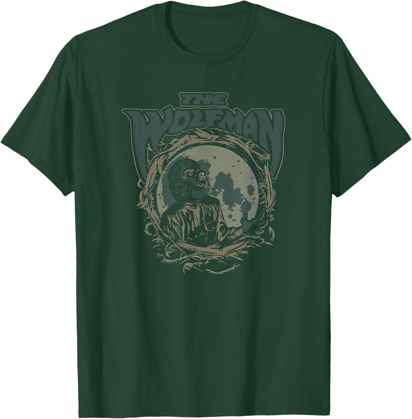 Universal Monsters The Wolfman Howls T-Shirt - T-Shirt | Forest