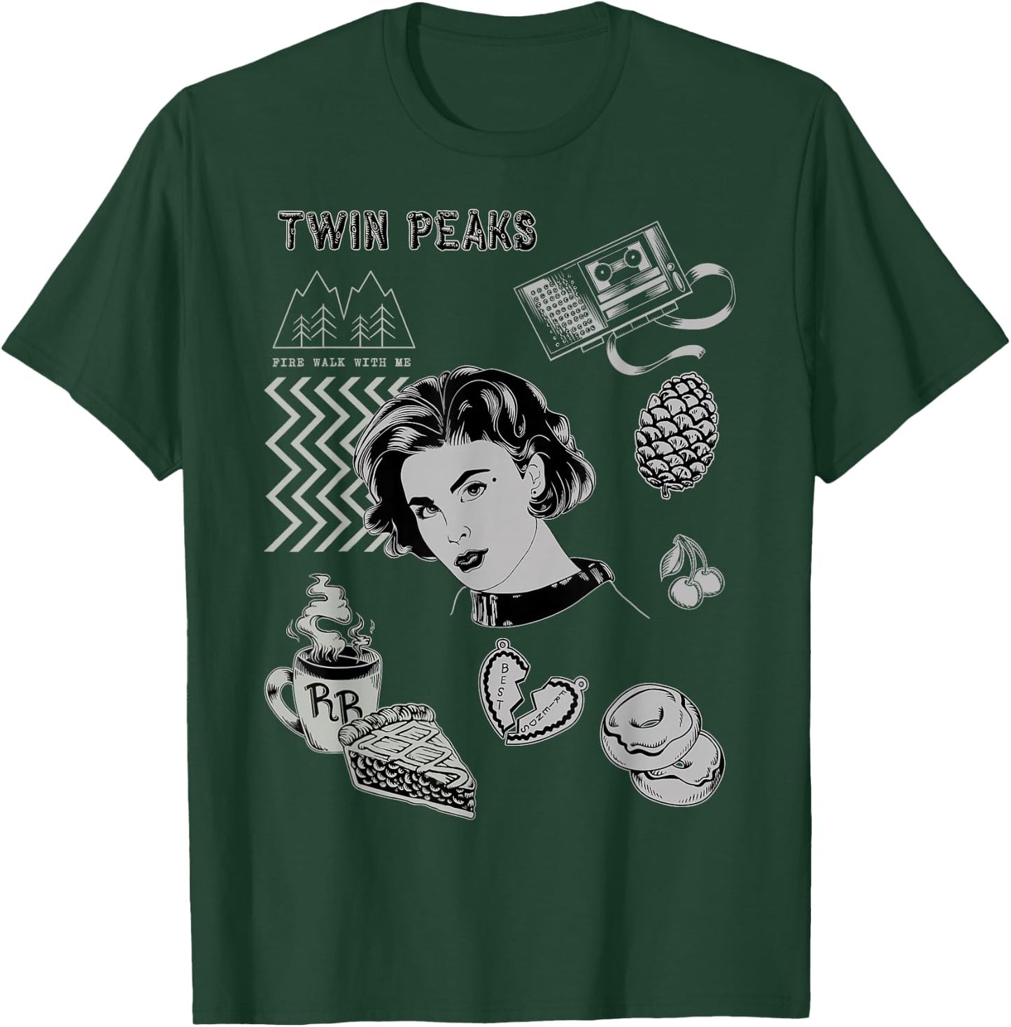 Twin Peaks Symbolism Patch Graphic T-Shirt - T-Shirt | Forest
