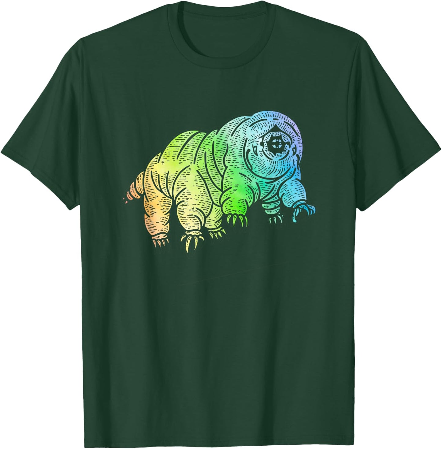 Funny Tardigrade Rainbow Water Bear Science Microbiology T-Shirt - T-Shirt | Forest