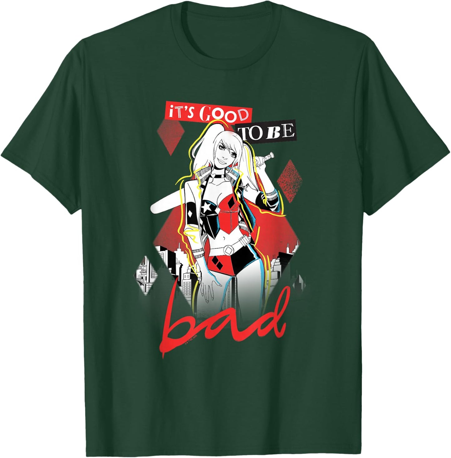 Harley Quinn Good to be Bad Black T-Shirt - T-Shirt | Forest