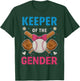 Keeper Of The Gender Baseball or Bows Funny Reveal Party Mom T-Shirt - T-Shirt | Forest