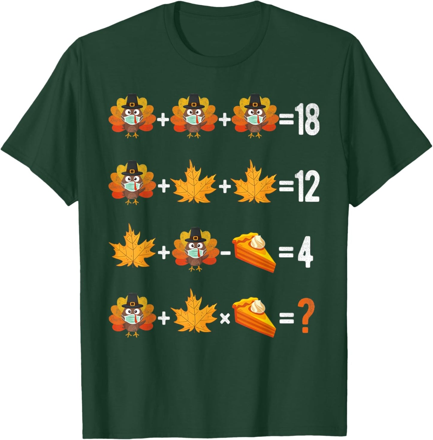 Thanksgiving Order of Operations Quiz Math Teacher life Gift T-Shirt - T-Shirt | Forest