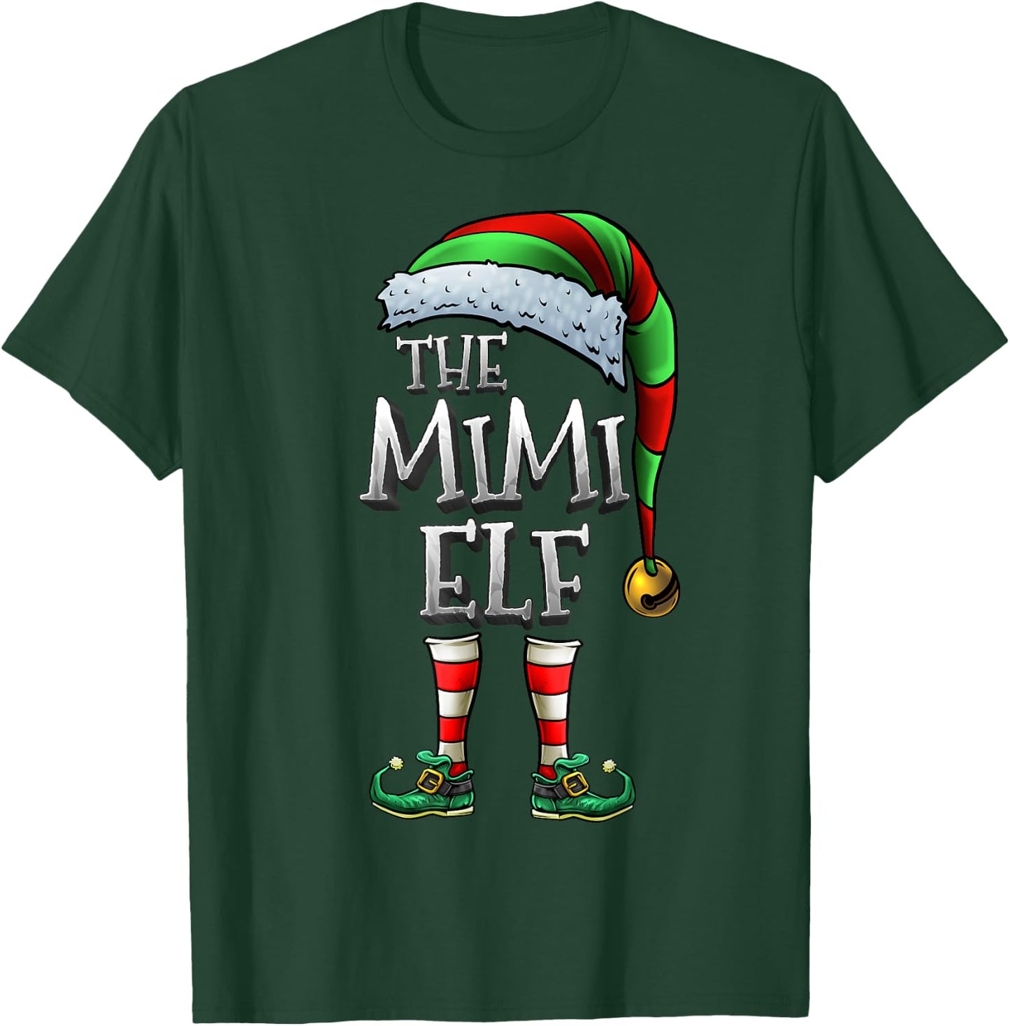 The Mimi Elf Shirt Matching Family Mimi Christmas Elf T-Shirt - T-Shirt | Forest