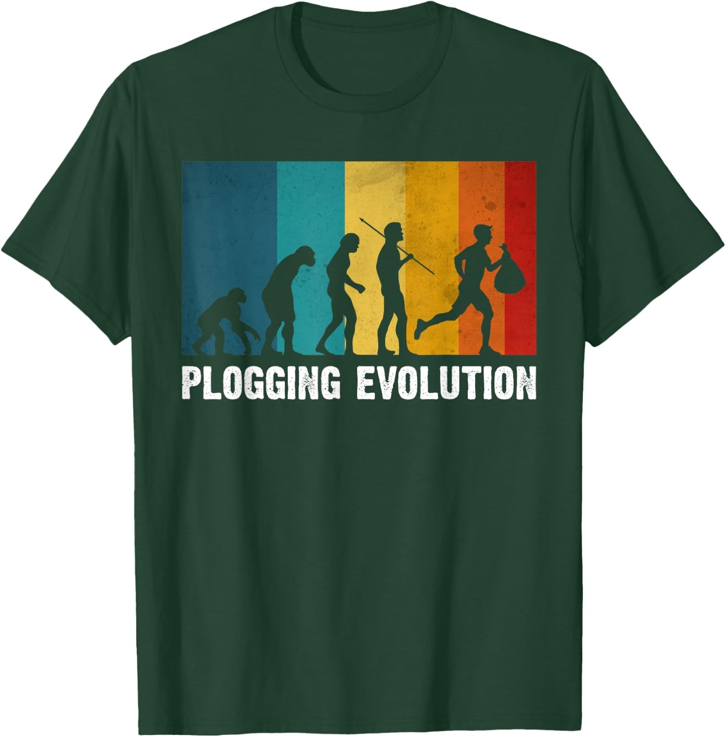 Plogging Evolutuion Funny T-Shirt - T-Shirt | Forest