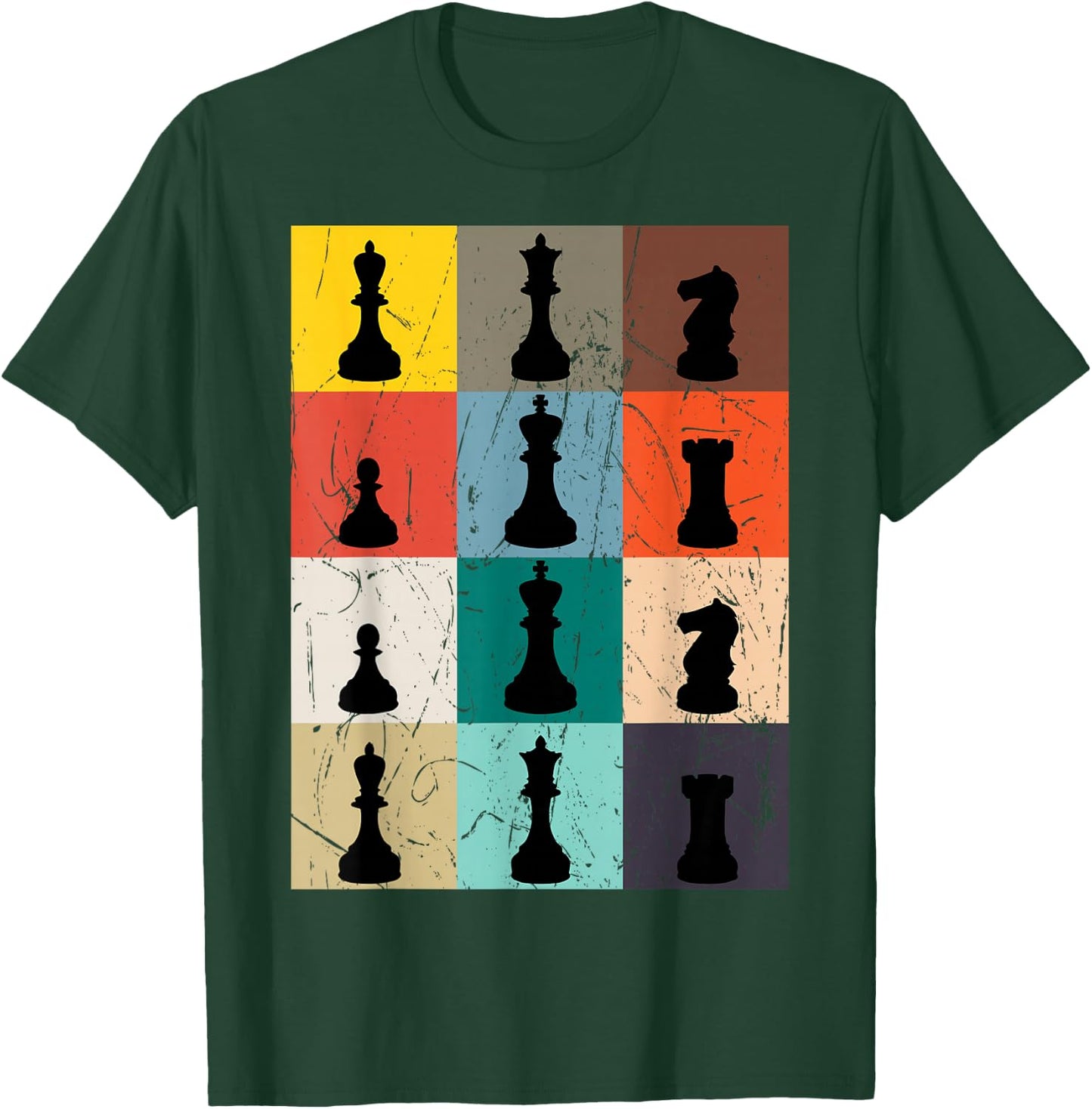 Chess Players Boardgame Pieces Checkmate T-Shirt - T-Shirt | Forest