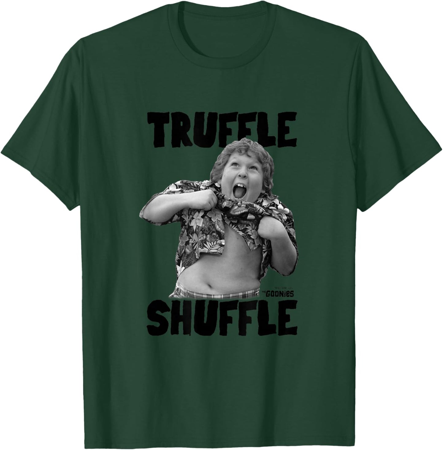 The Goonies Black and White Truffle Shuffle Photo Movie T-Shirt - T-Shirt | Forest